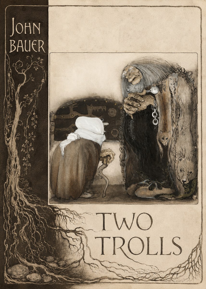 John Bauer Two Trolls No2 - Plakat