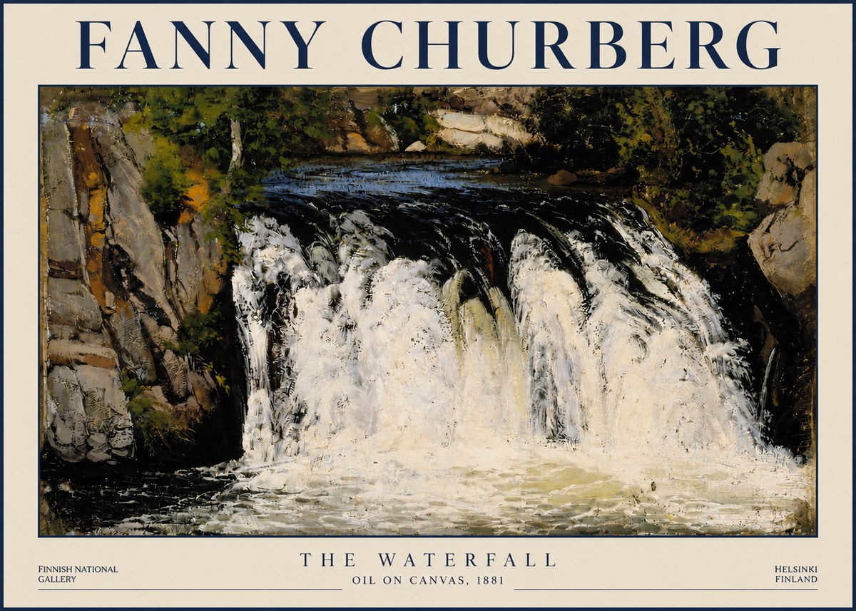 Fanny Churberg The Waterfall No3 - Plakat