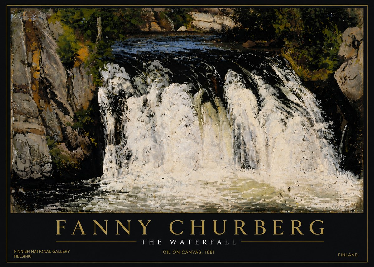 Fanny Churberg The Waterfall No6 - Plakat