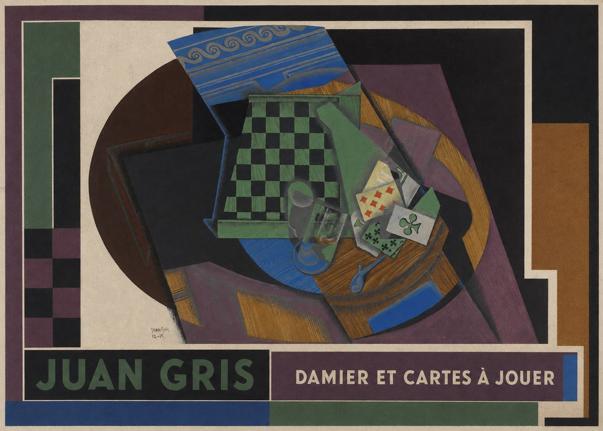 Juan Gris Damier Et Cartes À Jouer No2 - Plakat