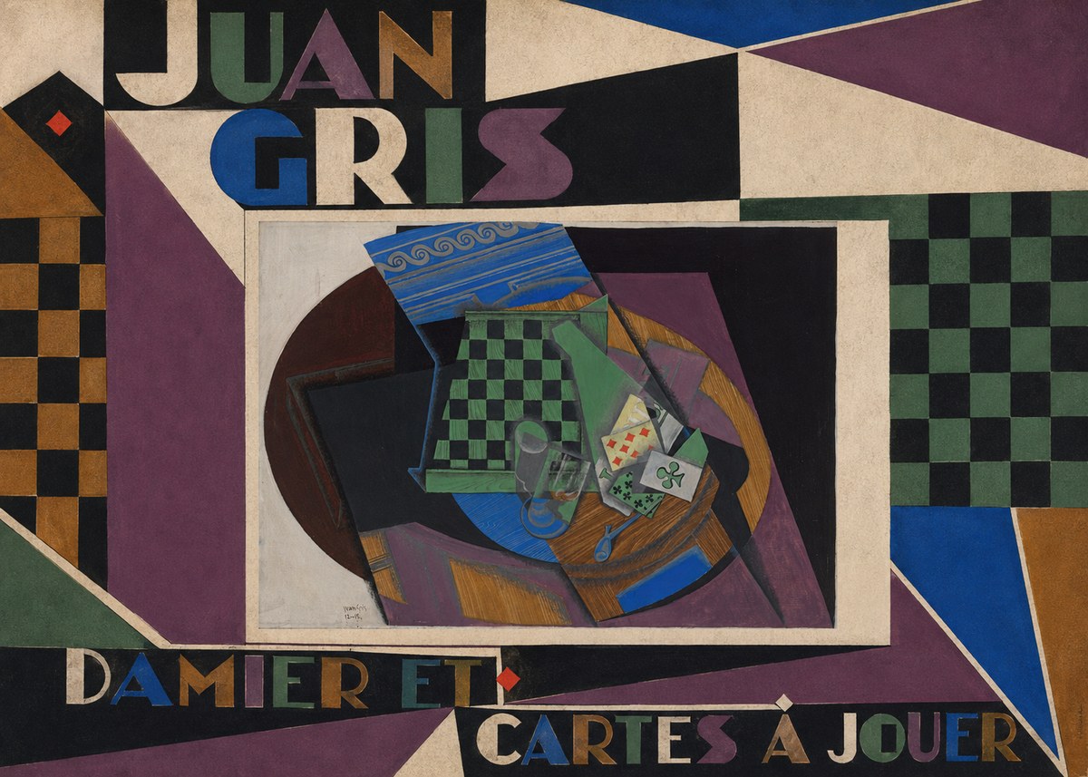 Juan Gris Damier Et Cartes À Jouer No4 - Plakat