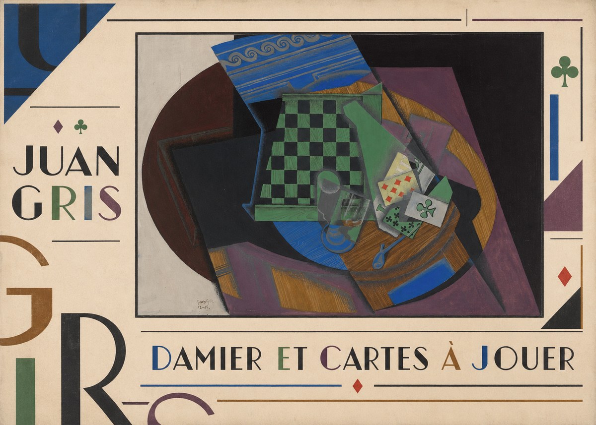 Juan Gris Damier Et Cartes À Jouer No5 - Plakat