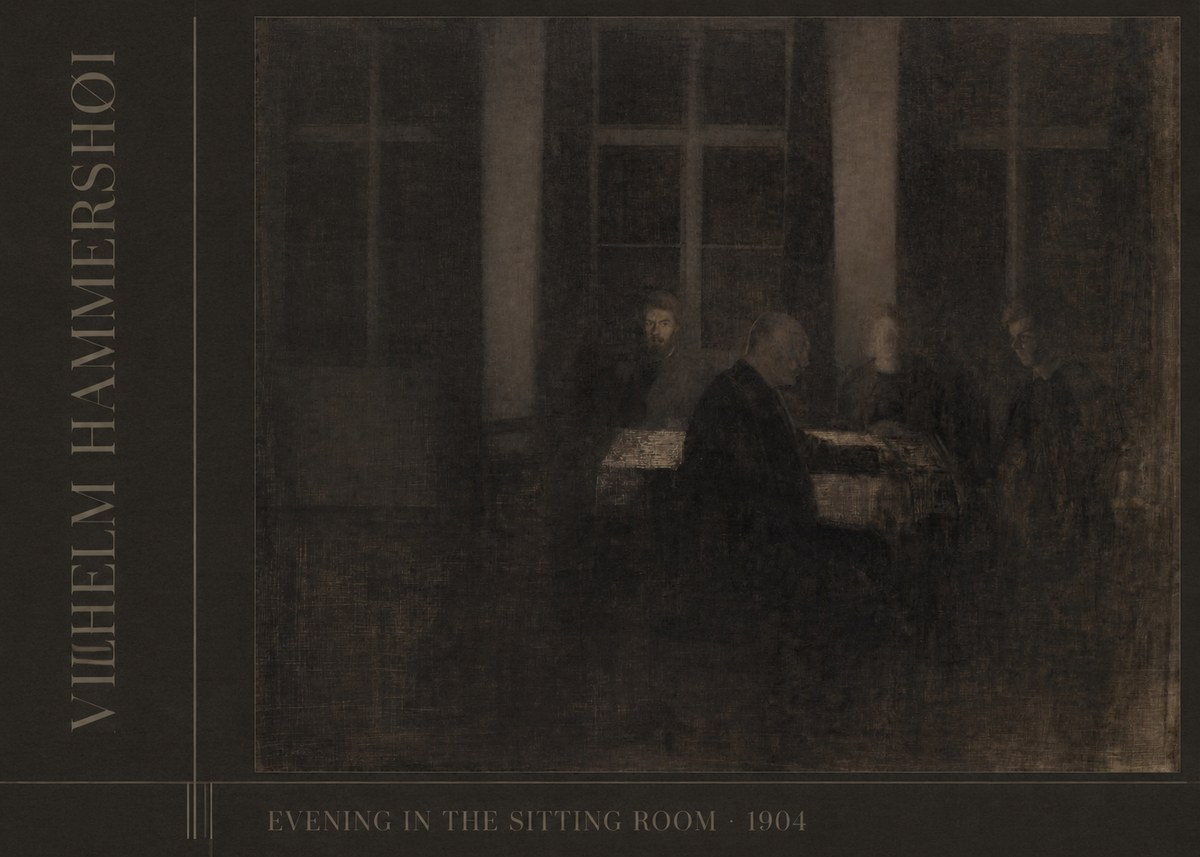 Vilhelm Hammershøi Evening in the Sitting Room No2 - Plakat