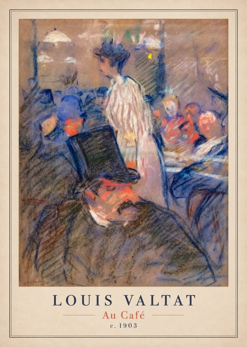 Louis Valtat Au Café No4 - Plakat
