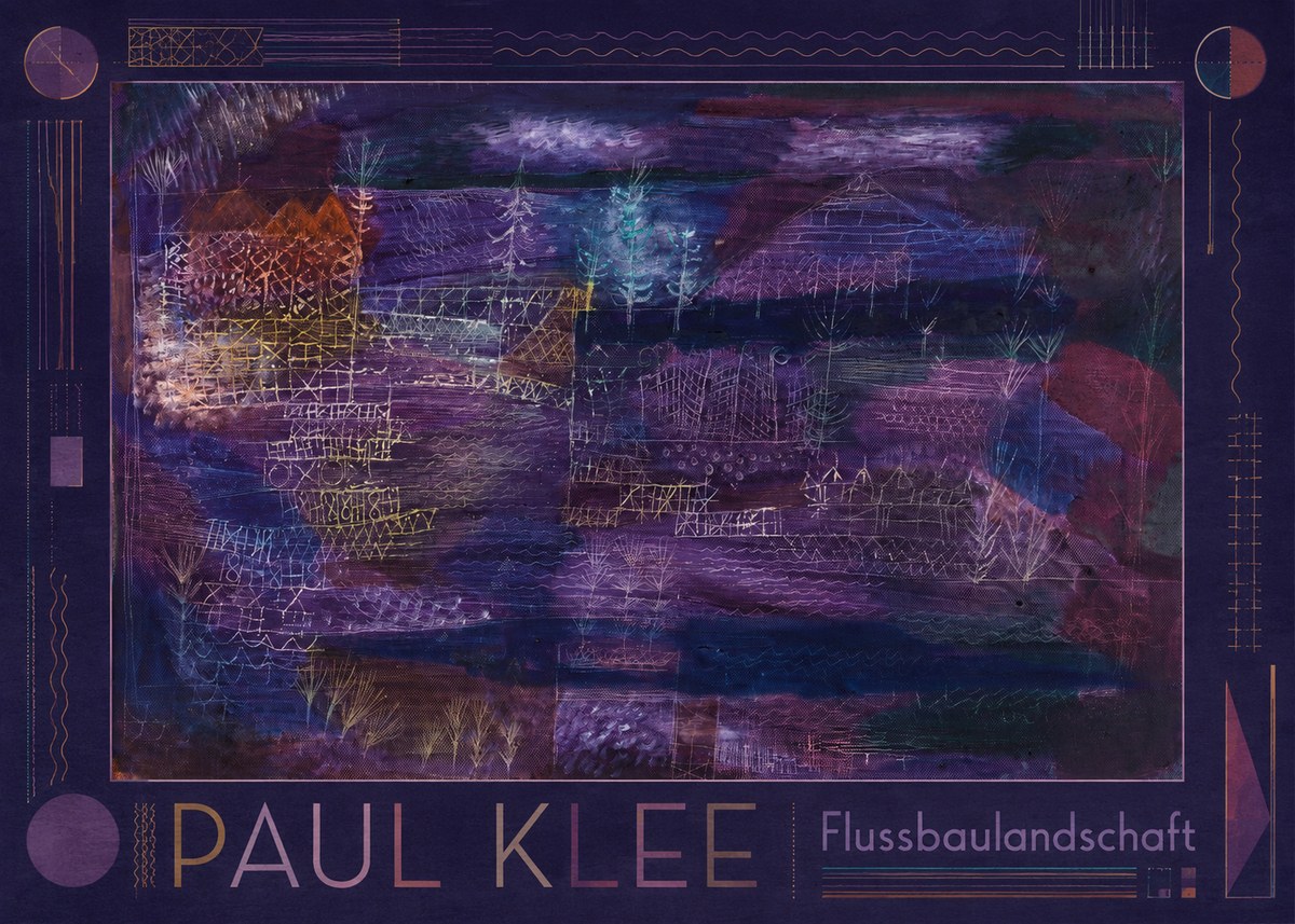 Paul Klee Flussbaulandschaft No1 - Plakat