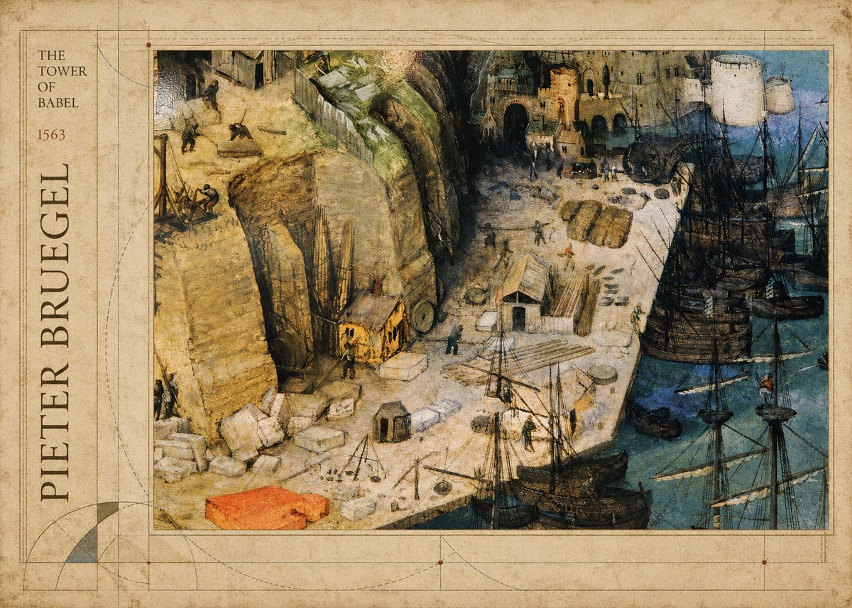 Pieter Bruegel The Tower of Babel XVIII No2 - Plakat
