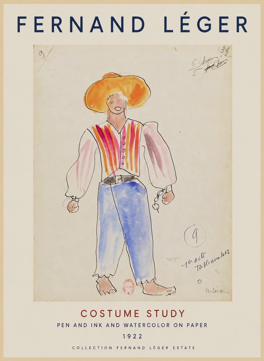 Fernand Léger Costume Study II No1 - Plakat