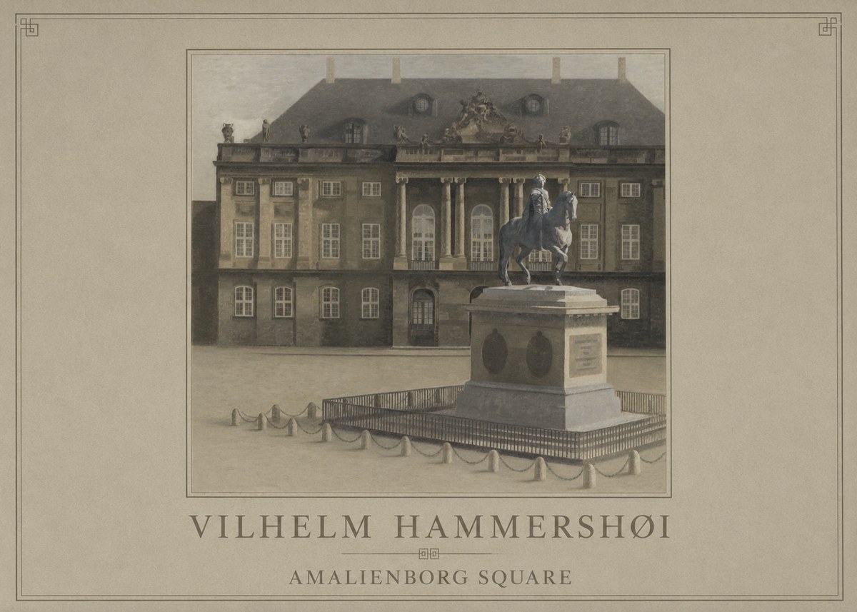 Vilhelm Hammershøi Amalienborg Square II No1 - Plakat