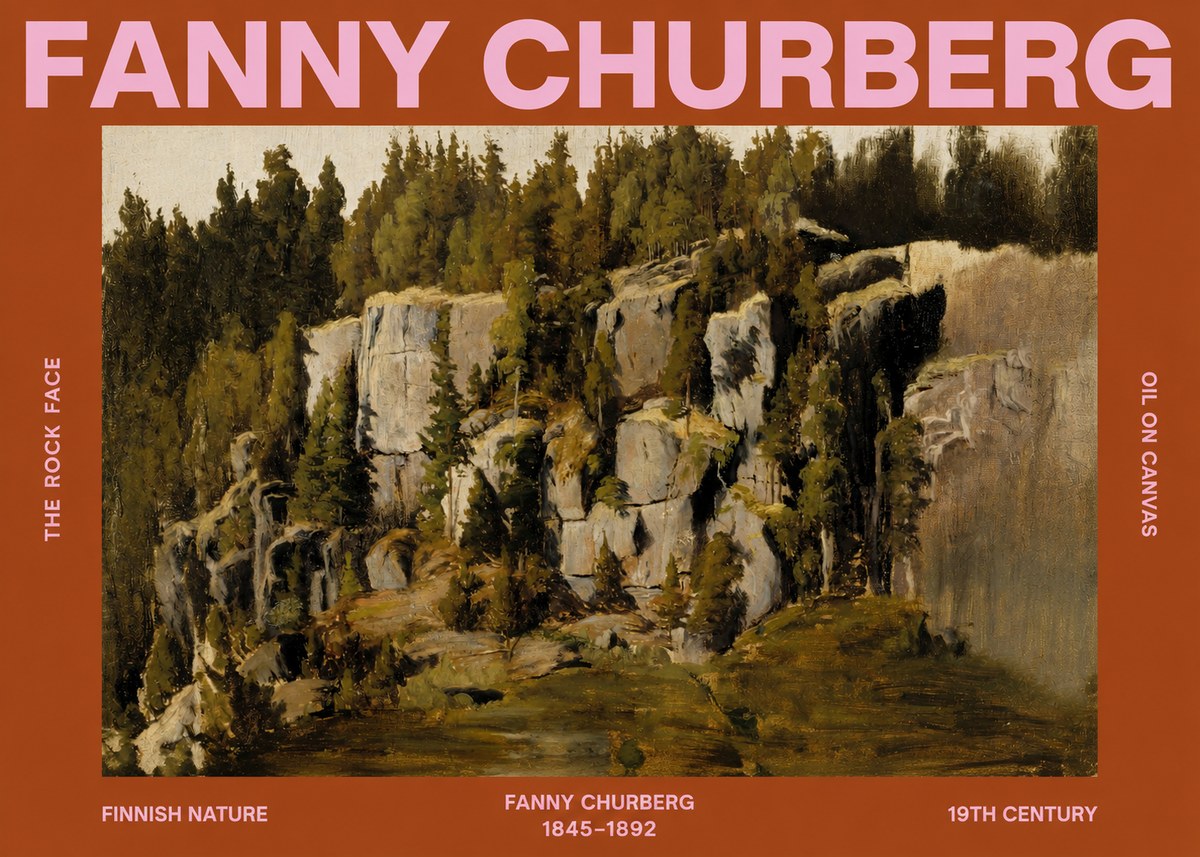 Fanny Churberg The Rock Face No2 - Plakat
