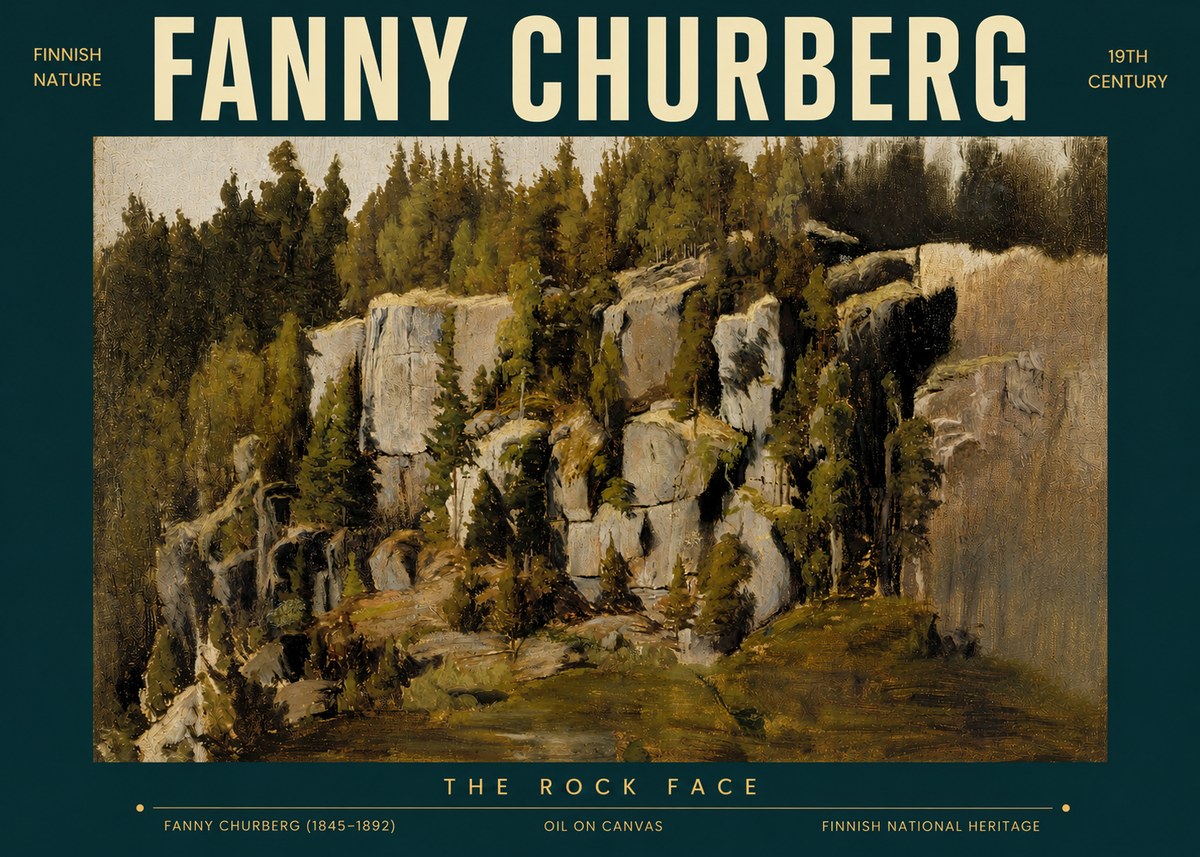 Fanny Churberg The Rock Face No3 - Plakat