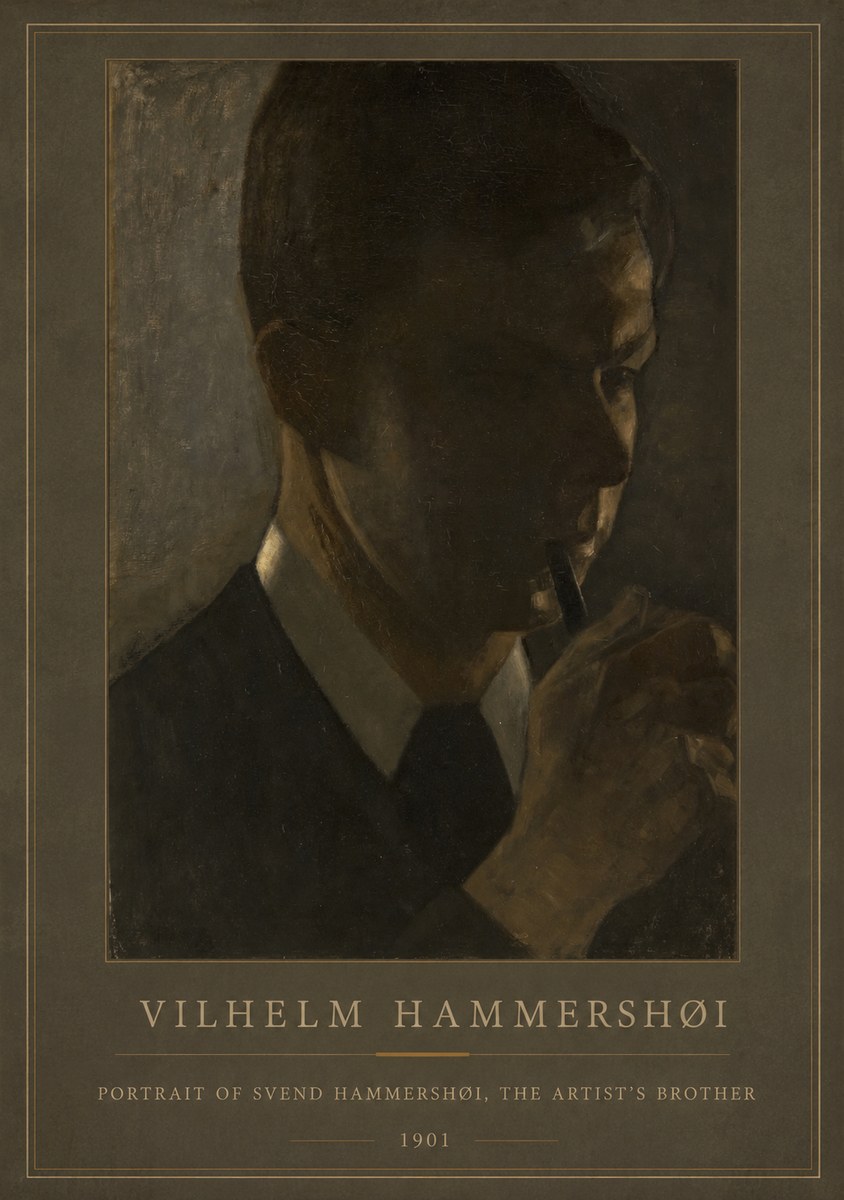 Vilhelm Hammershøi Portrait of Svend Hammershøi, the Artist's Brother No1 - Plakat