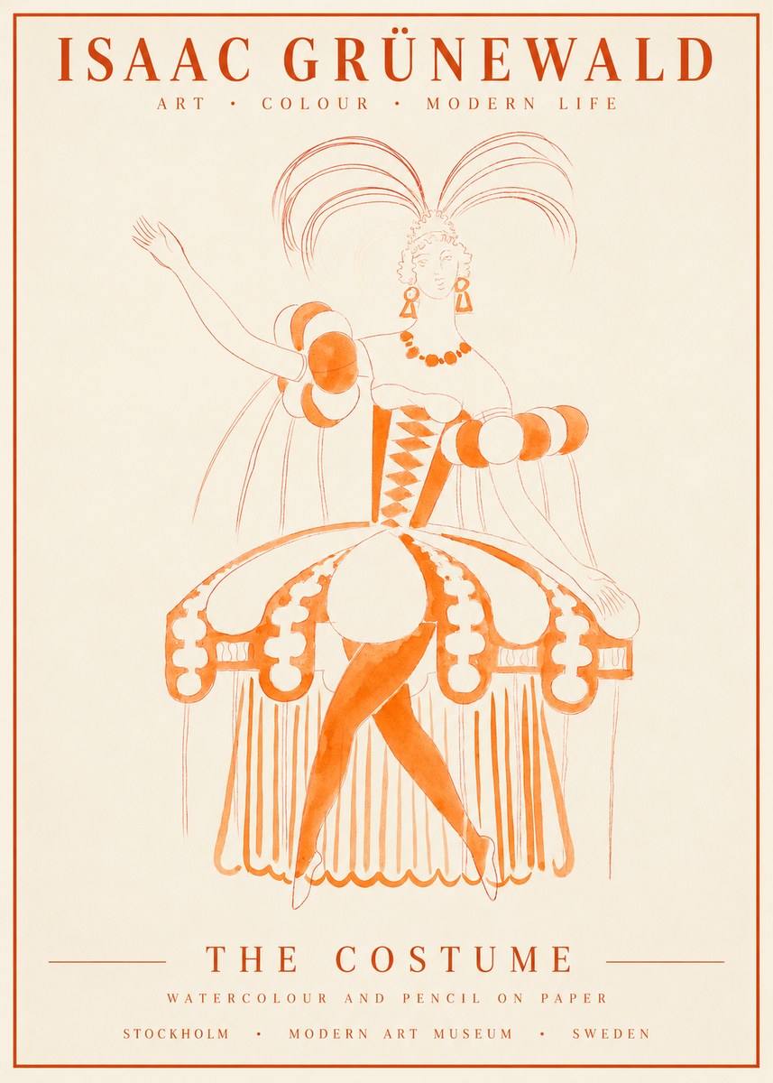 Isaac Grünewald The Costume II No1 - Plakat