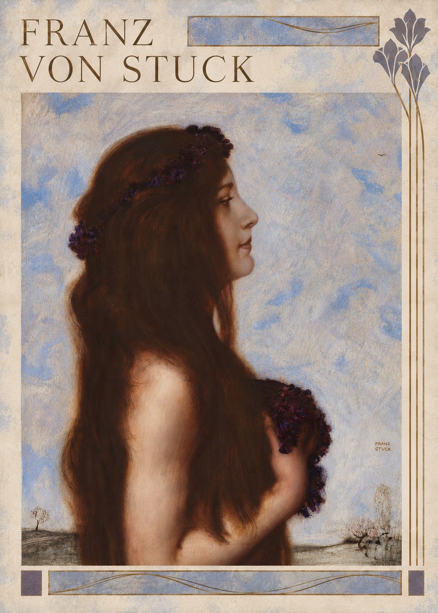 Franz von Stuck Frühlingsreigen No6 - Plakat