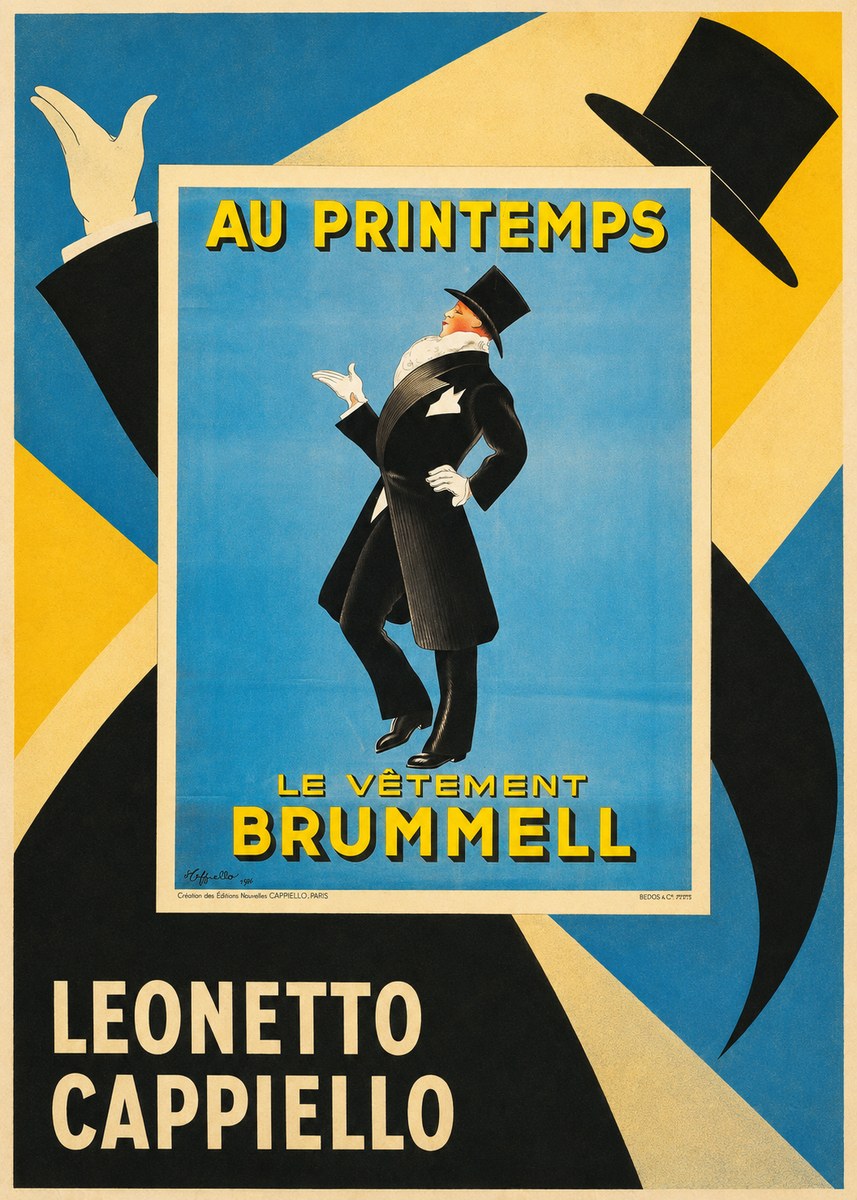 Leonetto Cappiello Au Printemps Le Vêtement Brummell No5 - Plakat
