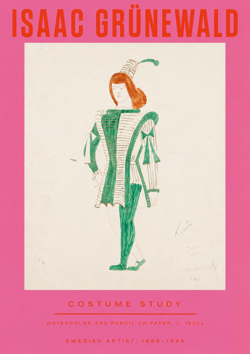 Isaac Grünewald The Harlequin No3 - Plakat