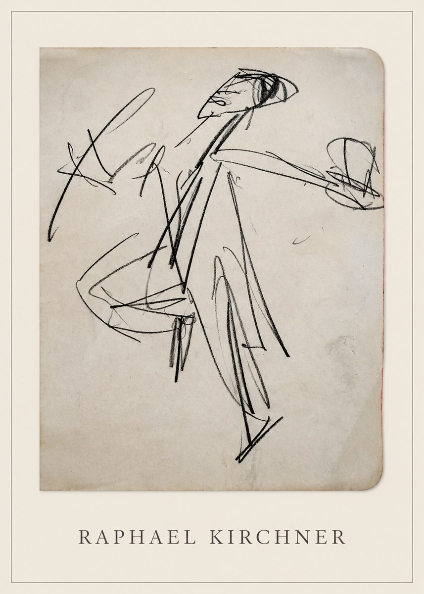 Raphael Kirchner Dynamic Dancer Sketch No4 - Plakat