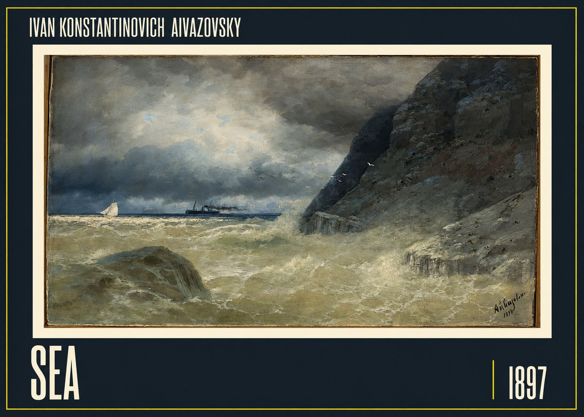 Ivan Konstantinovich Aivazovsky Sea No1 - Plakat