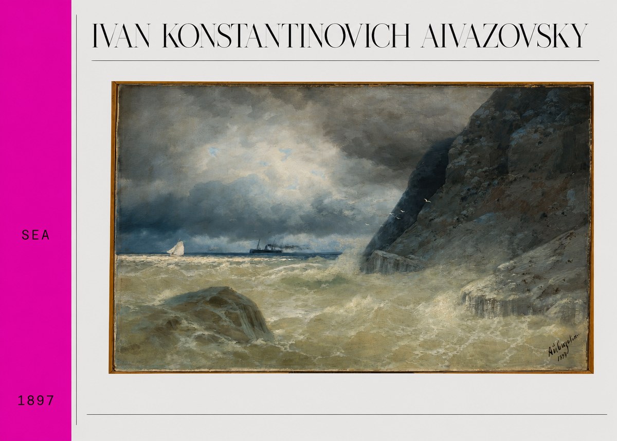 Ivan Konstantinovich Aivazovsky Sea No3 - Plakat