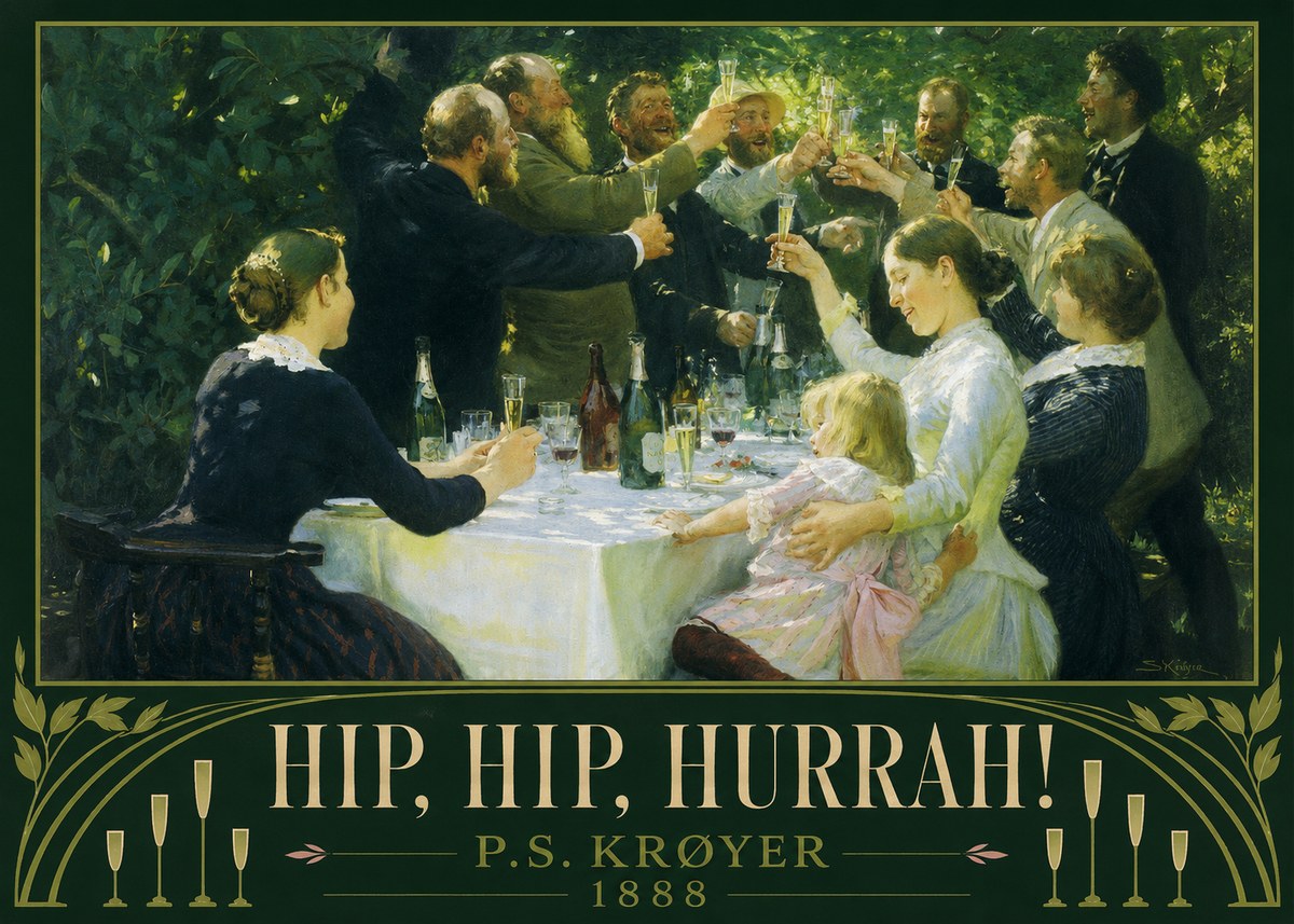 P.S. Krøyer Hip, Hip, Hurrah! No4 - Plakat