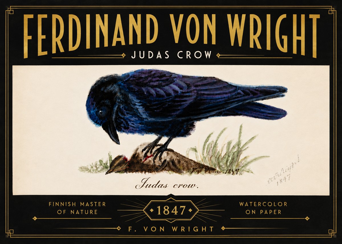 Ferdinand von Wright Judas Crow No6 - Plakat