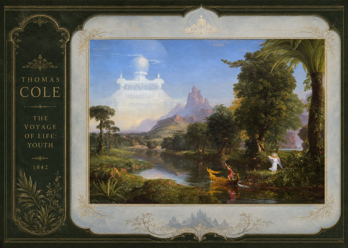 Thomas Cole The Voyage of Life: Youth IV No2 - Plakat