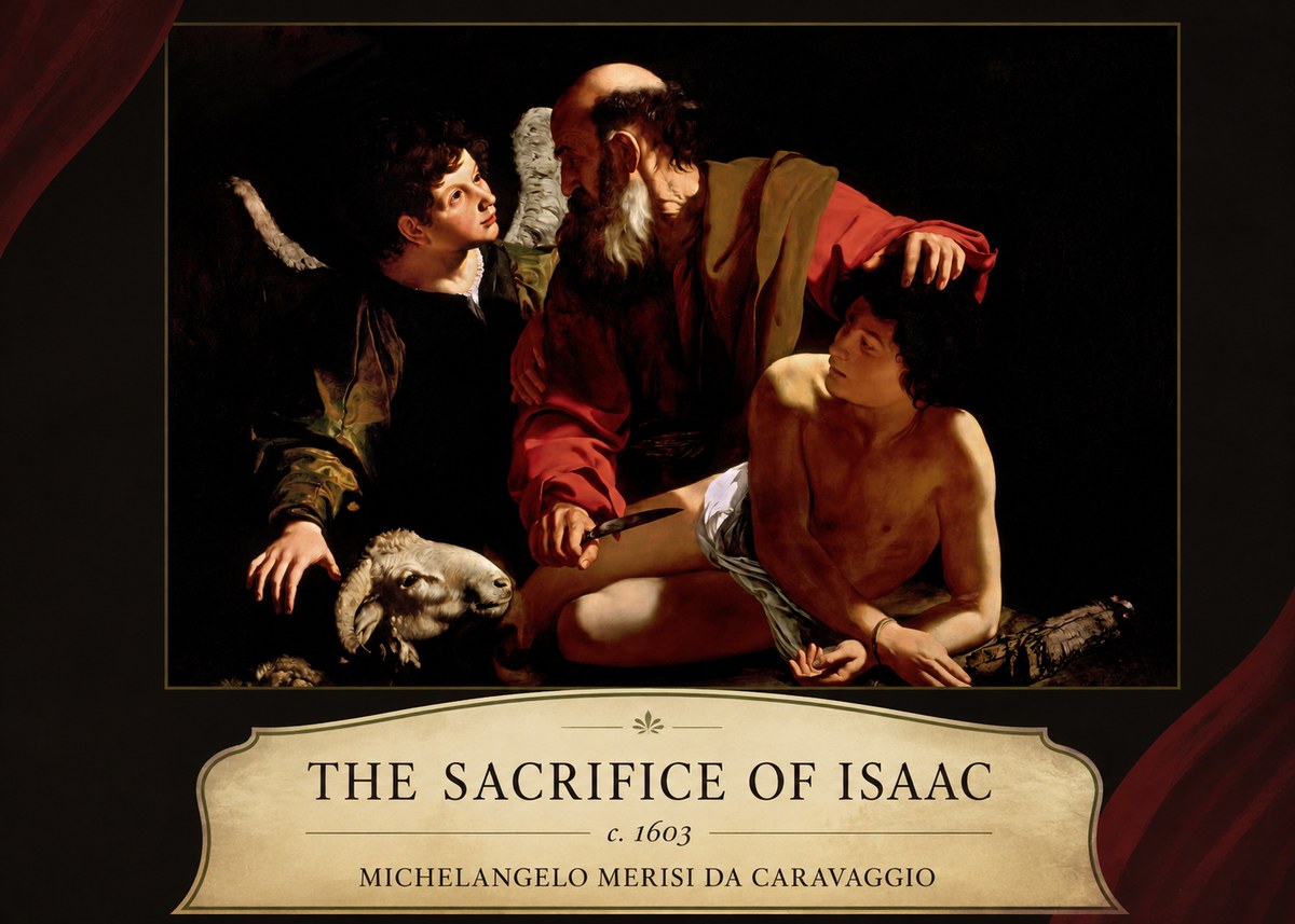 Michelangelo Merisi da Caravaggio The Sacrifice of Isaac III No4 - Plakat