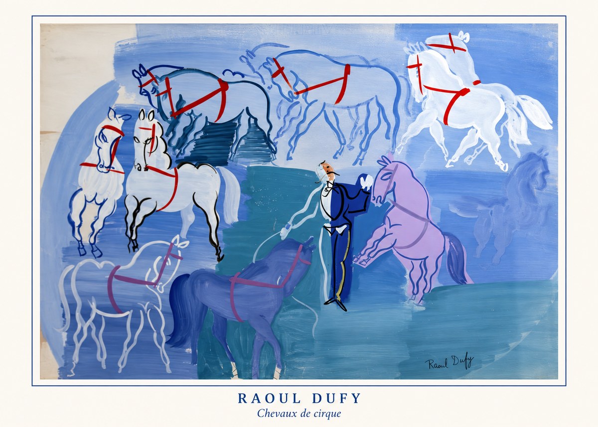 Raoul Dufy Chevaux De Cirque No4 - Plakat