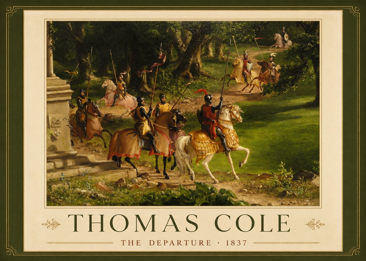 Thomas Cole The Departure III No1 - Plakat
