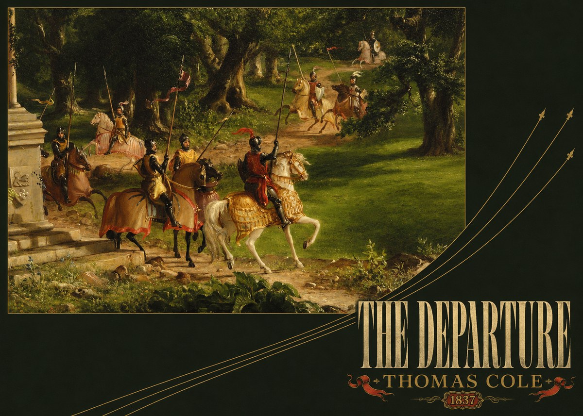 Thomas Cole The Departure III No6 - Plakat