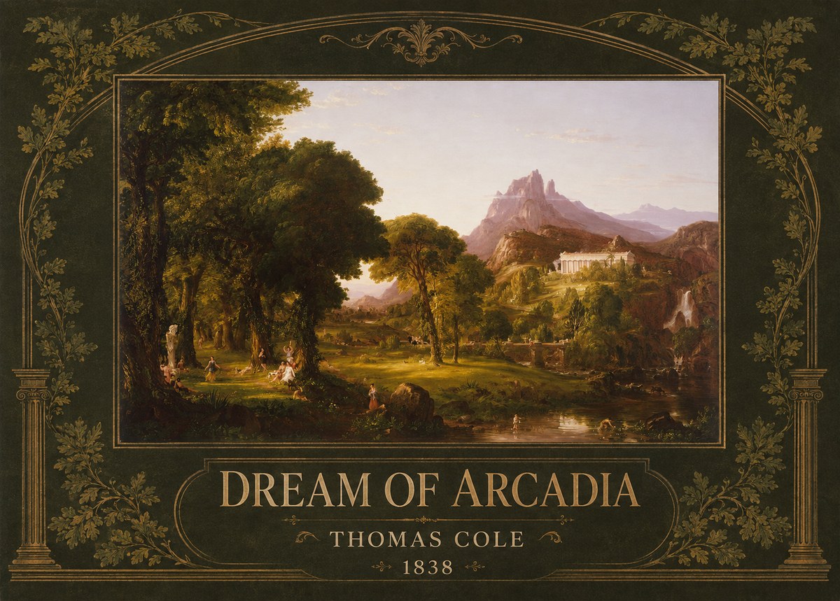 Thomas Cole The Dream of Arcadia No3 - Plakat