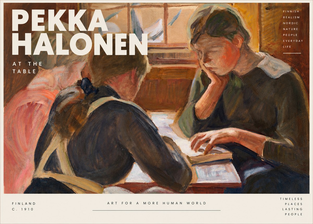 Pekka Halonen At the Table No4 - Plakat