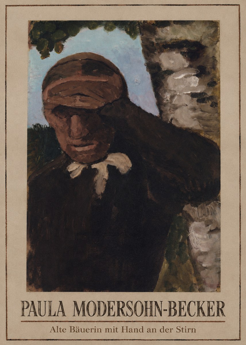 Paula Modersohn-Becker Alte Bäuerin Mit Hand an Der Stirn No1 - Plakat