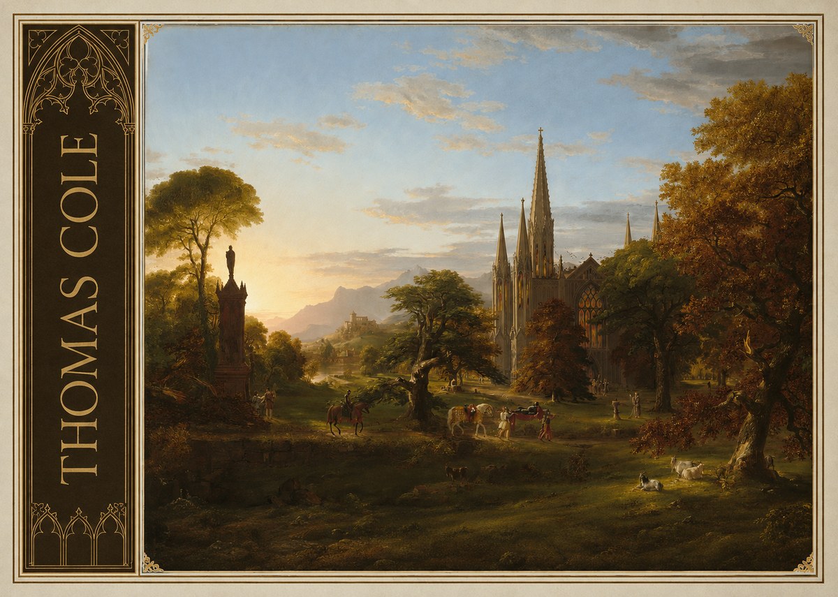 Thomas Cole The Architect's Dream No2 - Plakat