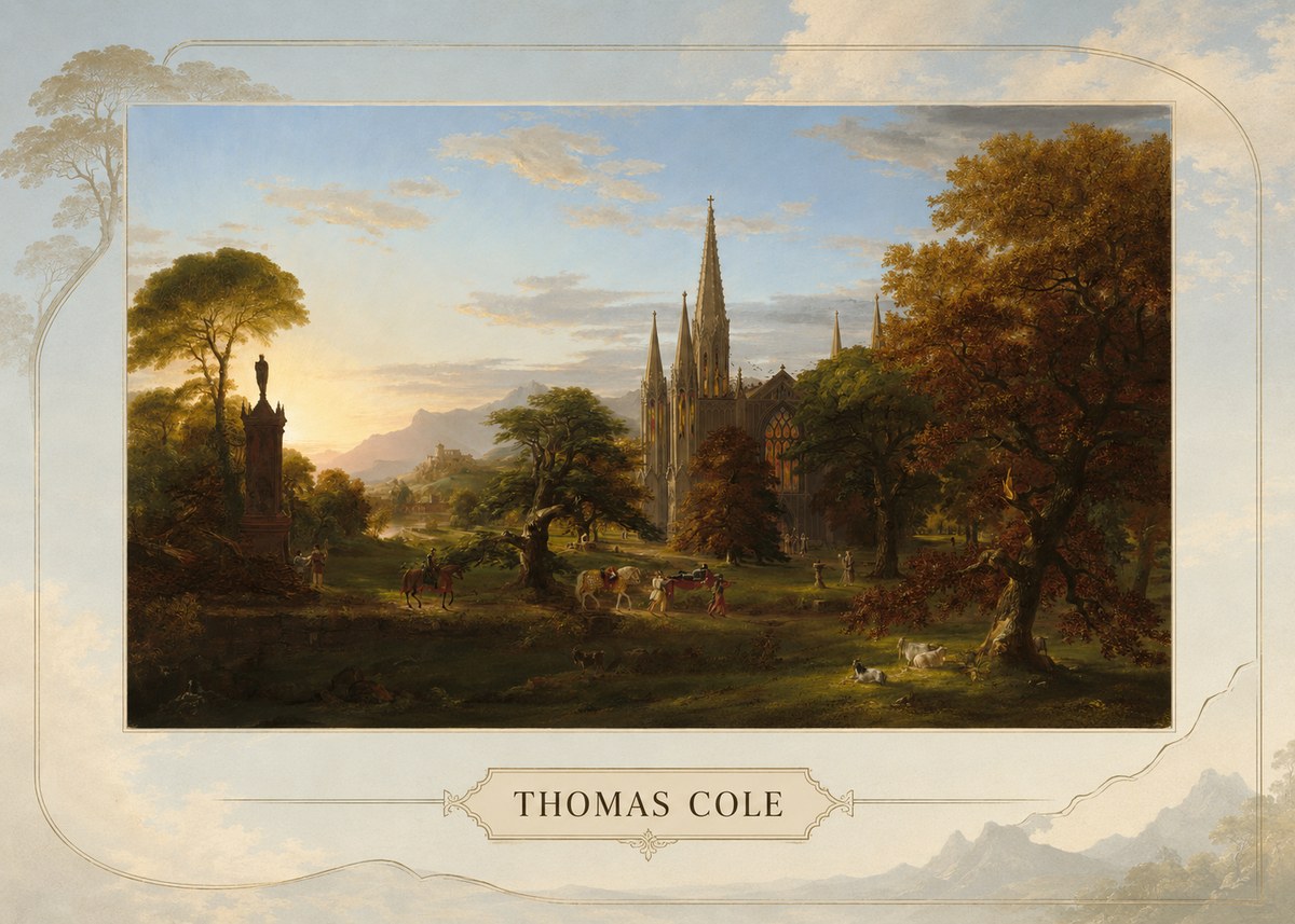 Thomas Cole The Architect's Dream No3 - Plakat