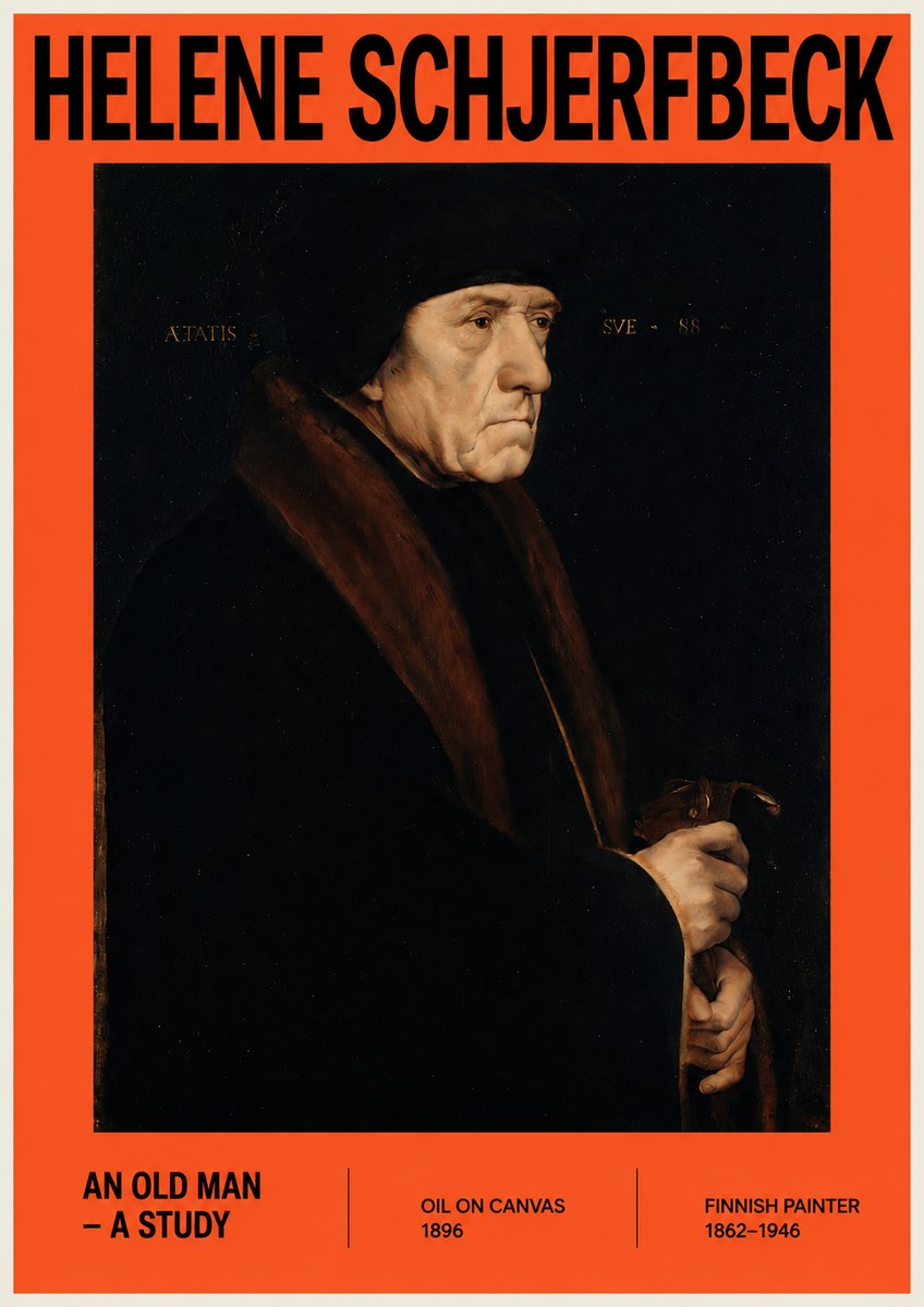 Helene Schjerfbeck An Old Man – a Study No2 - Plakat