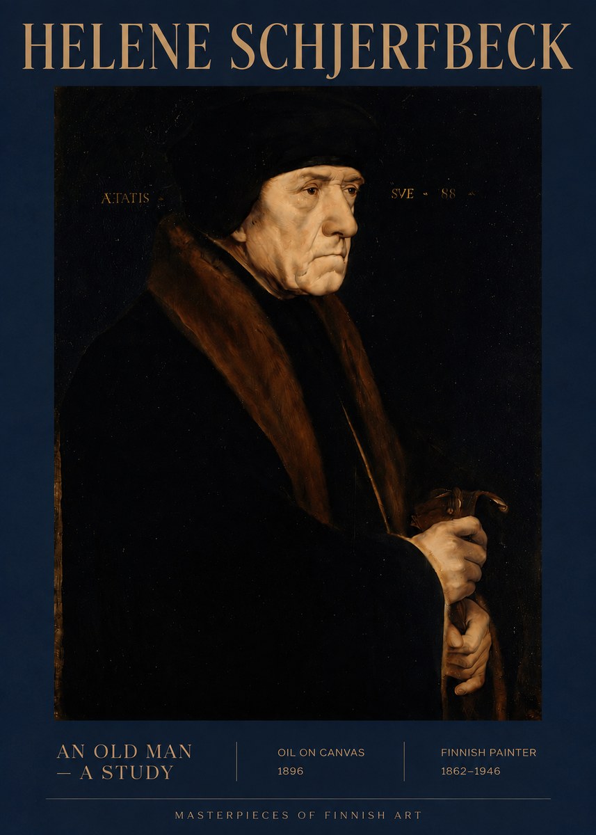 Helene Schjerfbeck An Old Man – a Study No3 - Plakat