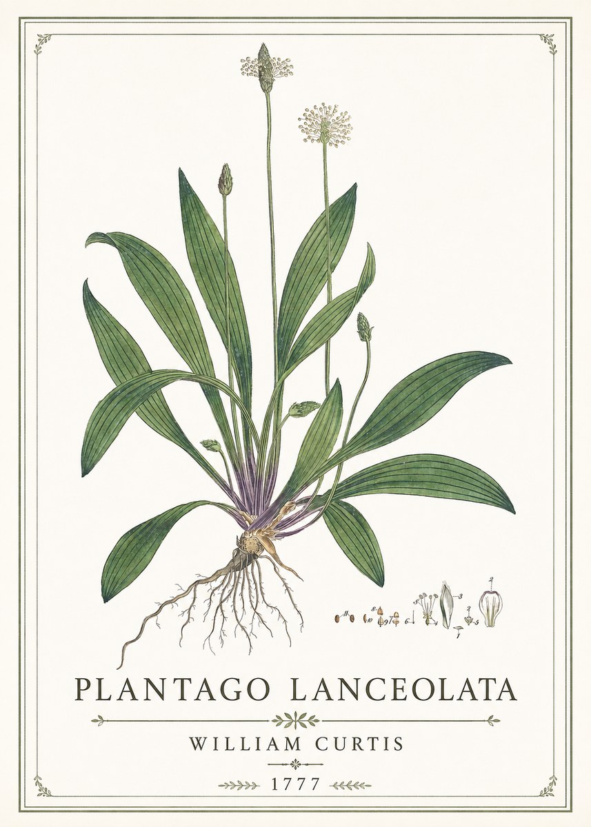 William Curtis Plantago Lanceolata IV No1 - Plakat