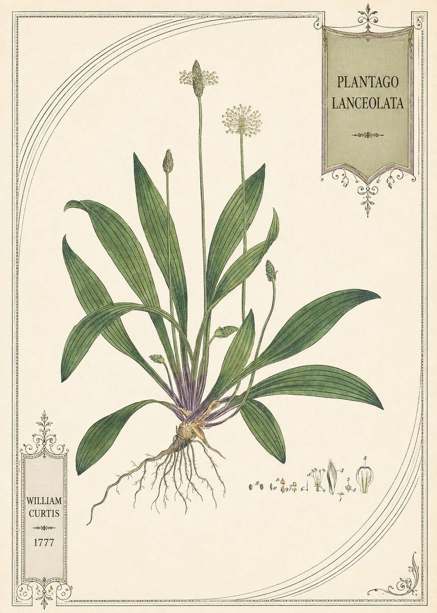 William Curtis Plantago Lanceolata IV No5 - Plakat