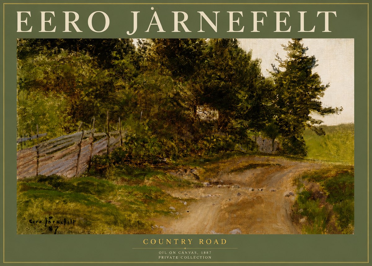 Eero Järnefelt Country Road No4 - Plakat