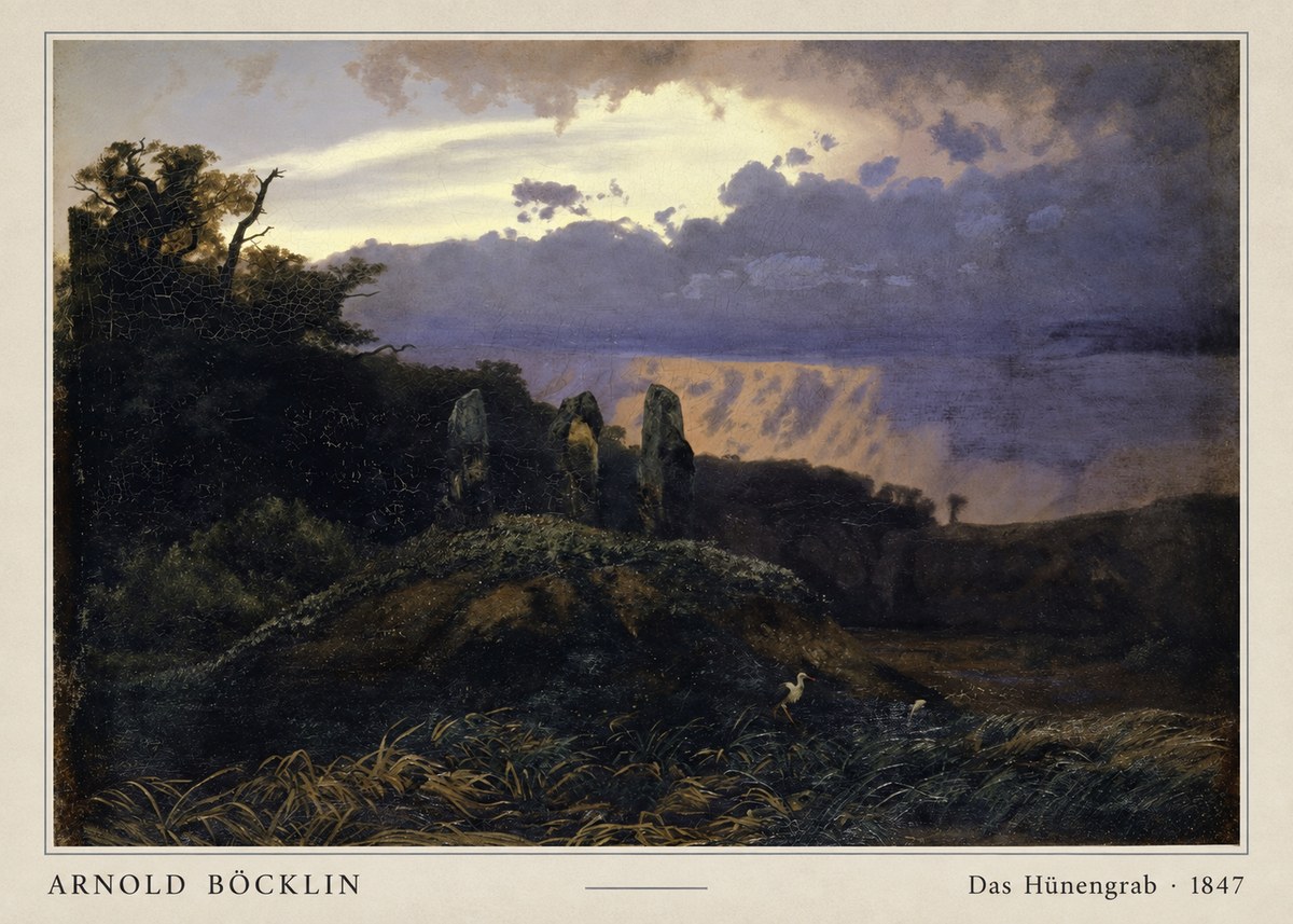 Arnold Böcklin Das Hünengrab No4 - Plakat