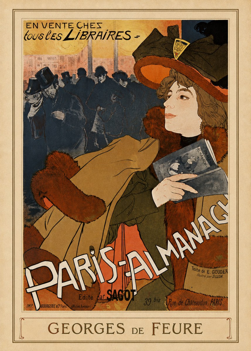 Georges de Feure Paris-almanach II No3 - Plakat