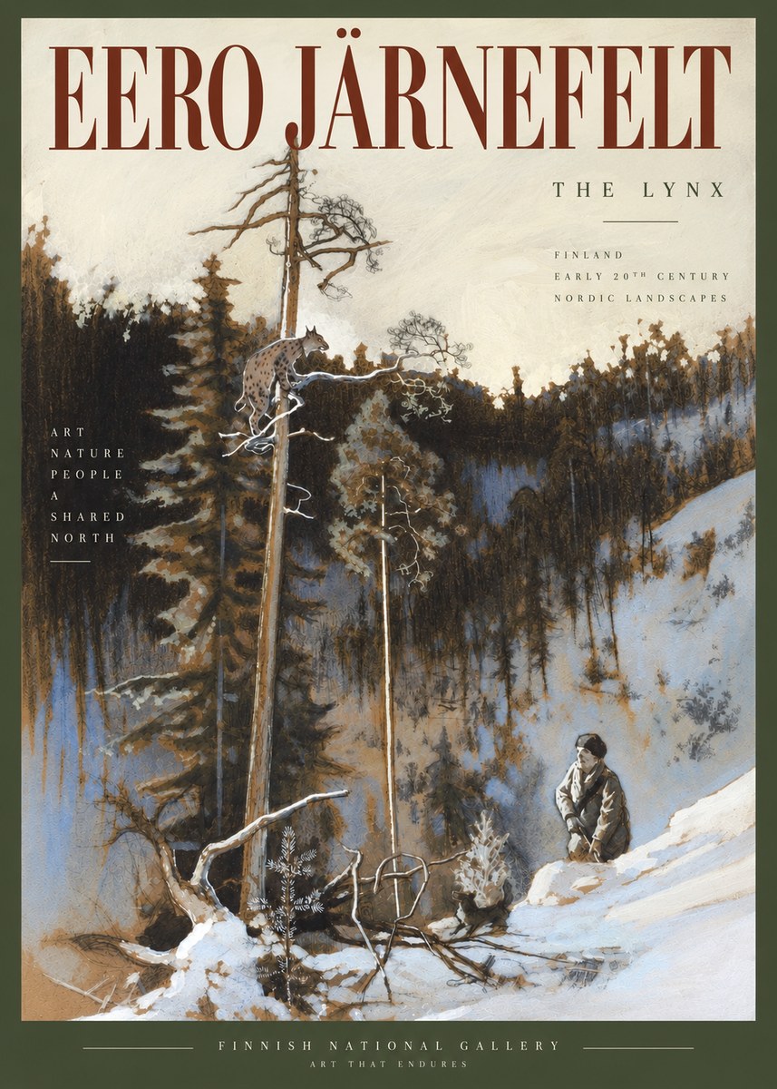 Eero Järnefelt A Lynx in a Tree No5 - Plakat