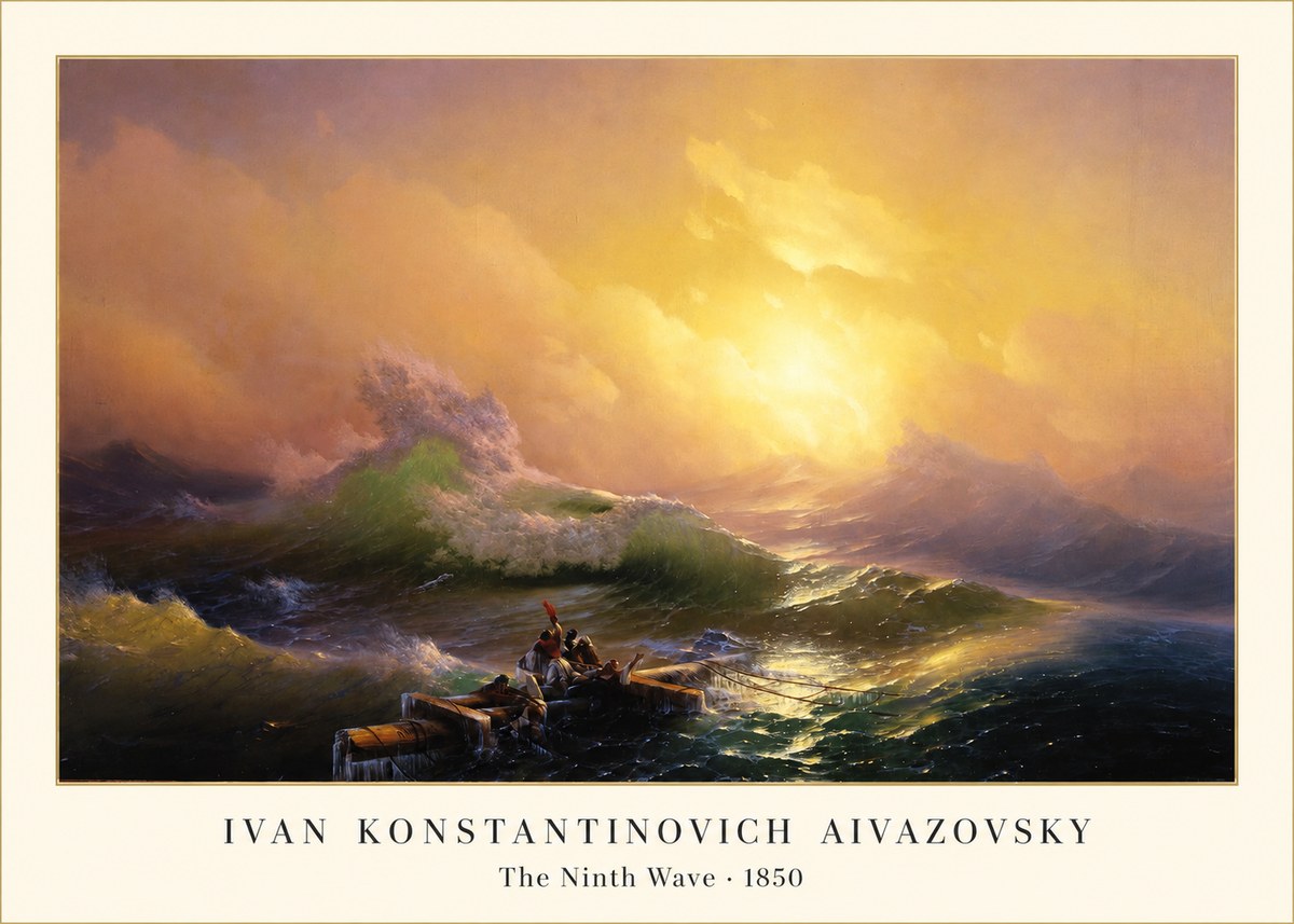 Ivan Konstantinovich Aivazovsky The Ninth Wave III No1 - Plakat