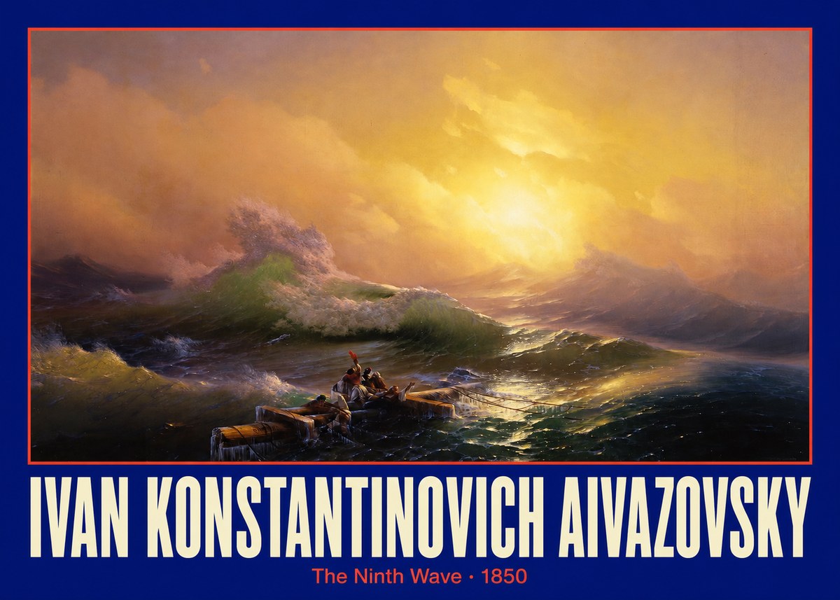 Ivan Konstantinovich Aivazovsky The Ninth Wave III No2 - Plakat