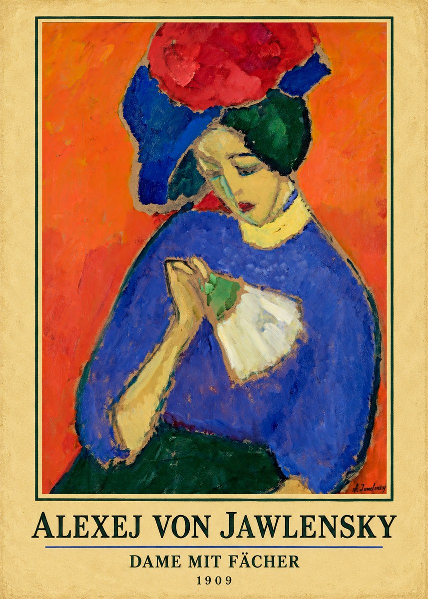 Alexej von Jawlensky Dame Mit Fächer No4 - Plakat