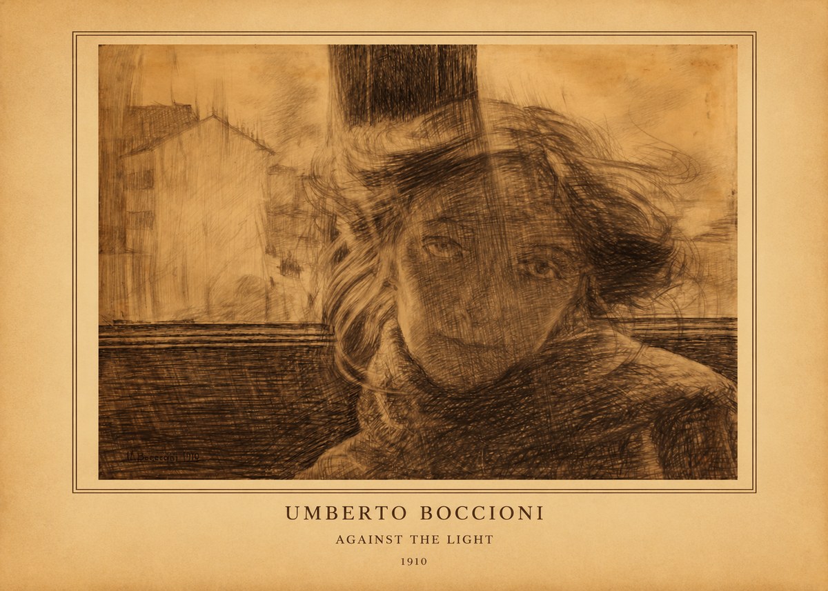 Umberto Boccioni Against the Light No3 - Plakat
