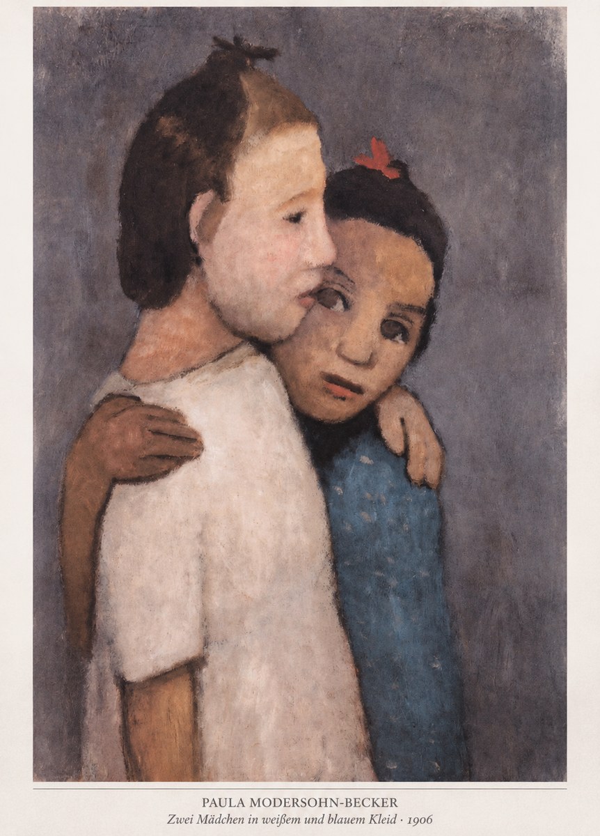 Paula Modersohn-Becker Zwei Mädchen in Weißem Und Blauem Kleid No6 - Plakat