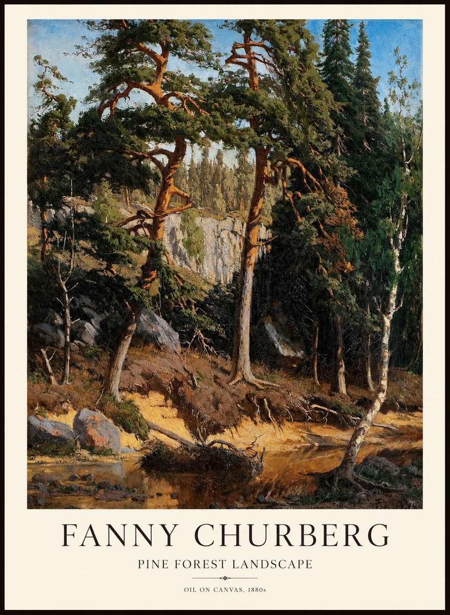 Fanny Churberg Pine Forest Landscape No1 - Plakat