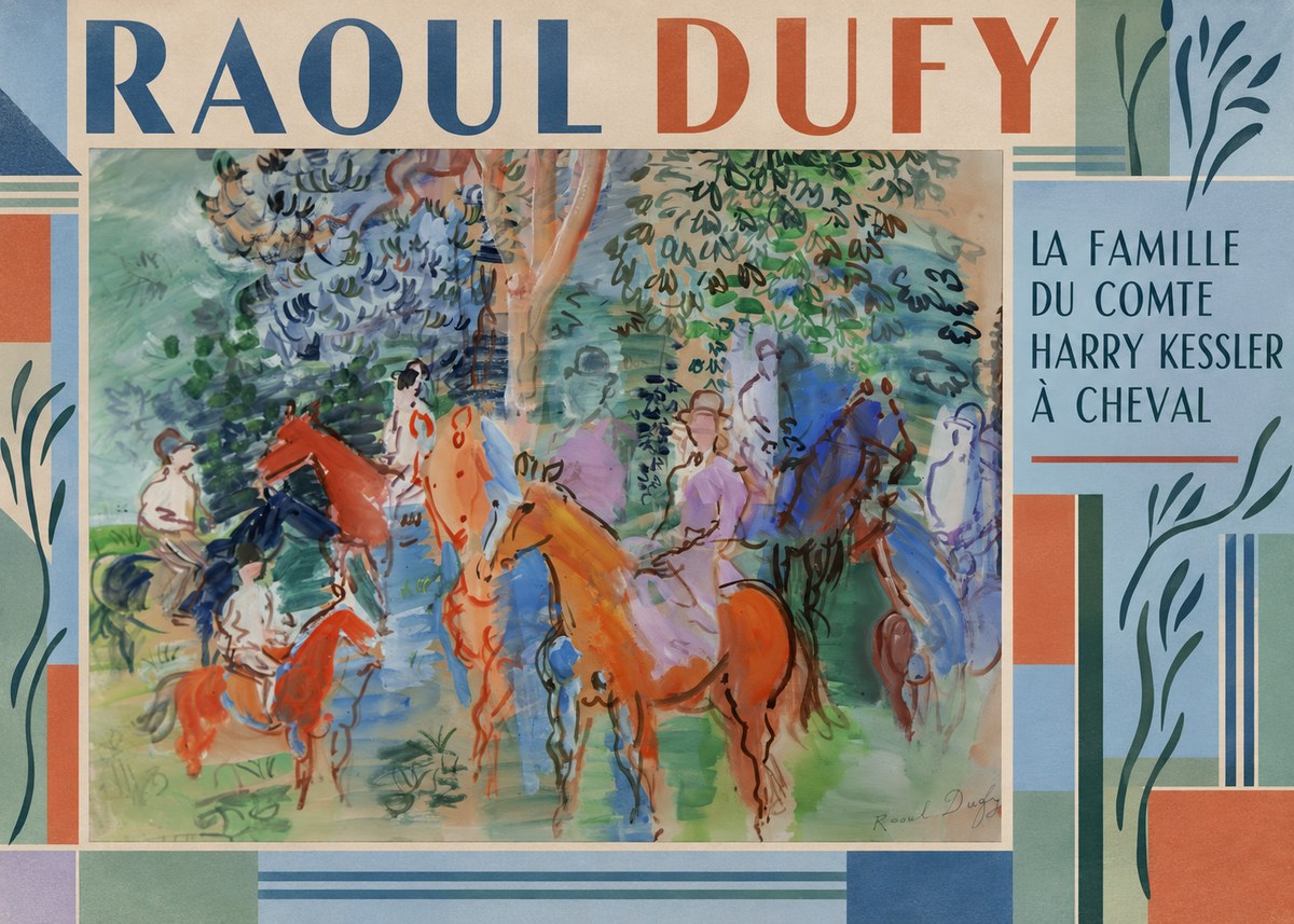 Raoul Dufy La Famille Du Comte Harry Kessler À Cheval No2 - Plakat