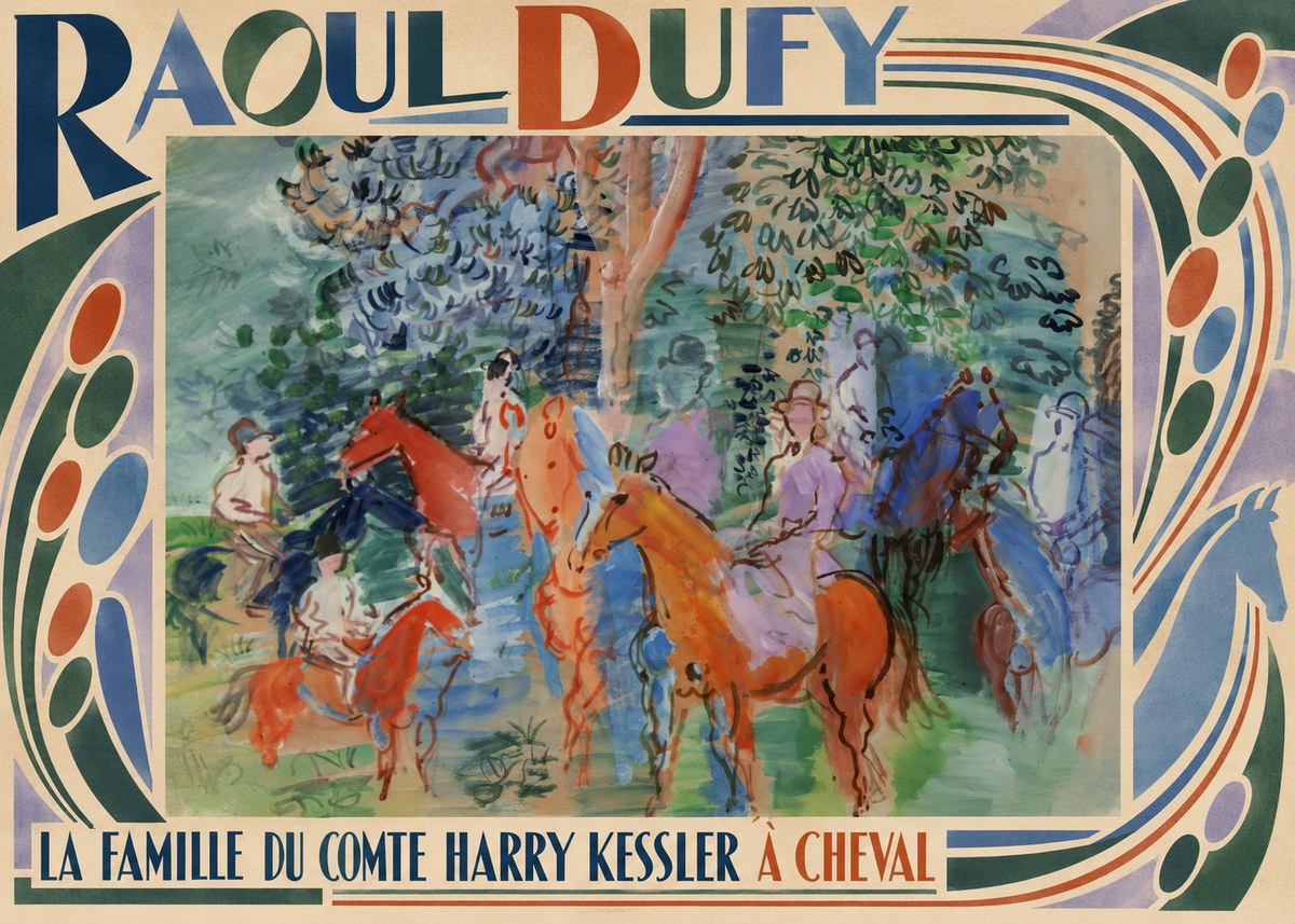 Raoul Dufy La Famille Du Comte Harry Kessler À Cheval No6 - Plakat